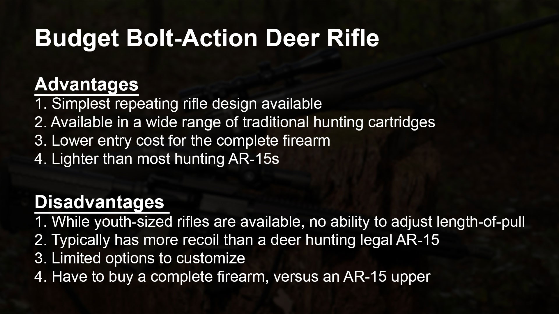 The Beginner Deer Rifle: AR Versus Budget Bolt Action | An Official ...