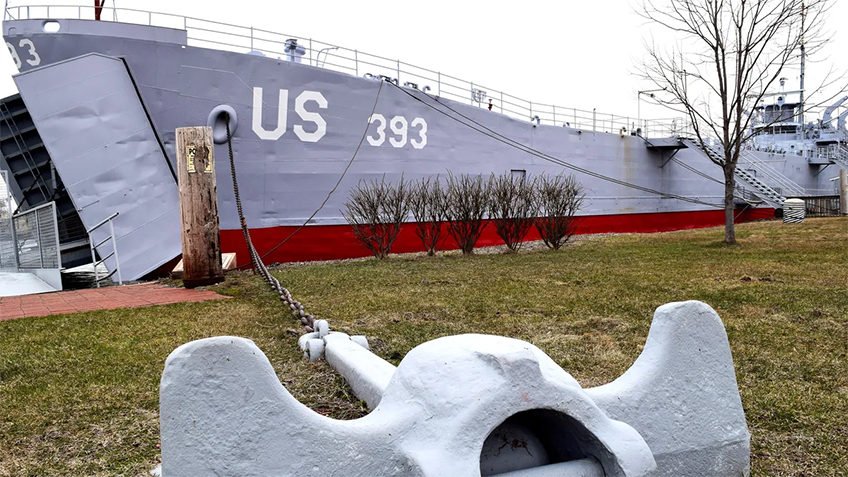 U.S.S. LST 393 as she sits today in Muskegon, Mich.