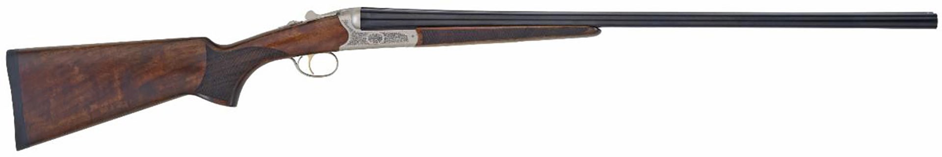 Tristar Arms Bristol 16-gauge shotgun with a silver receiver shown on white.