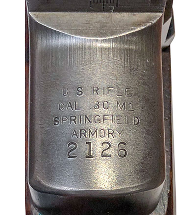 M1 rifle Serial No. 2126