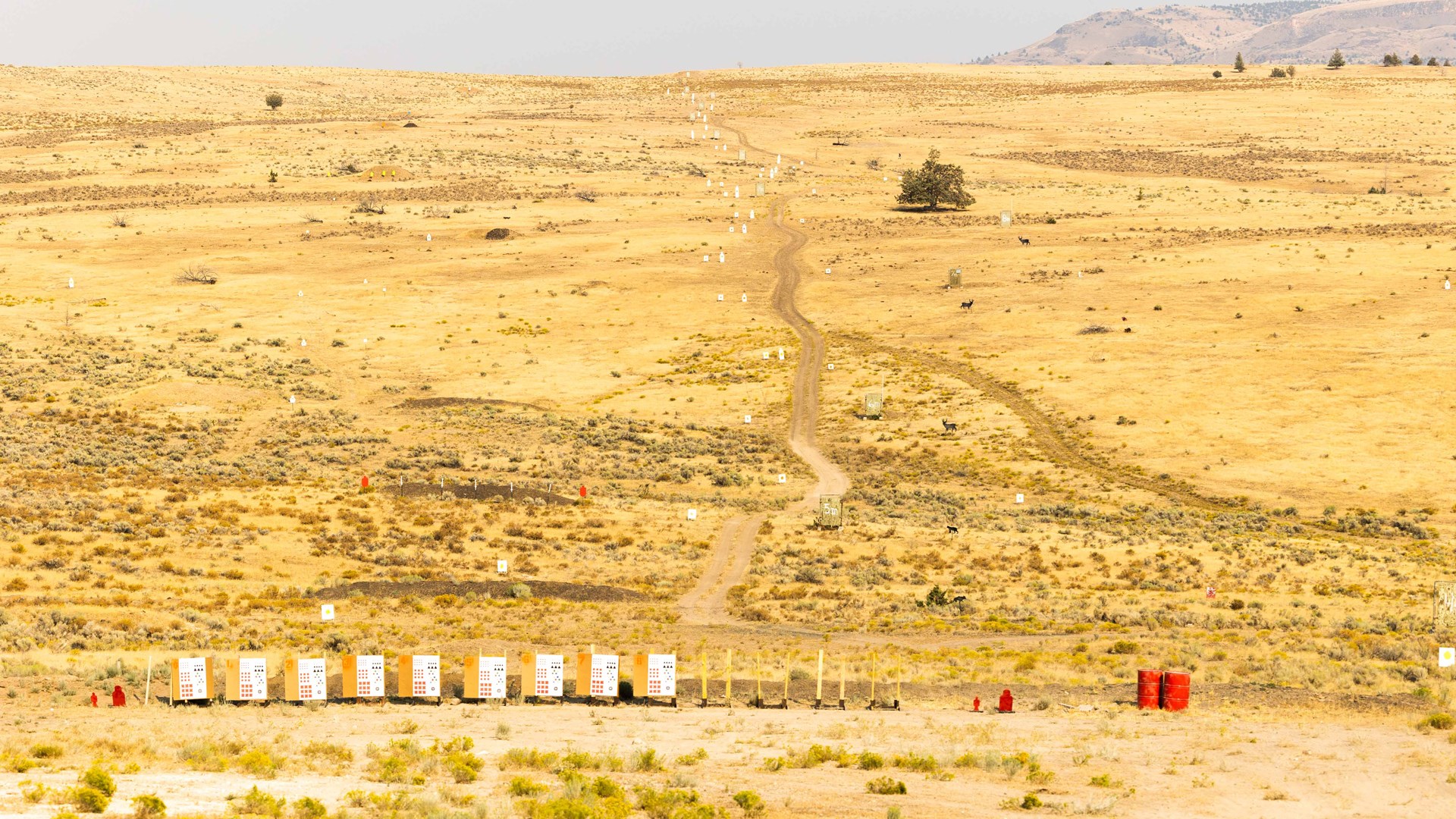 outdoor landscape view high desert target range arid environment road