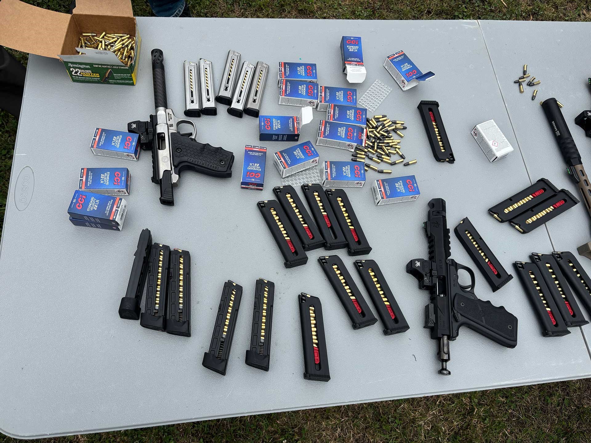 Rimfire handguns, ammo and magazines