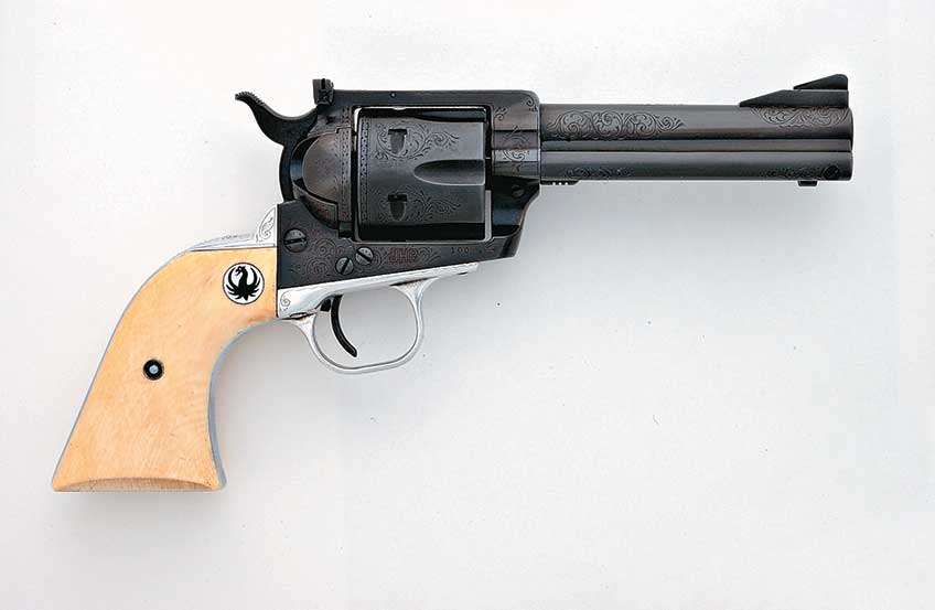 A Special Order .357 Magnum Ruger Blackhawk, serial No. 100, was engraved and inscribed by Charles H. Jerred and shipped in August of 1957 to Jack Behn, a collector, author and friend of Bill Ruger. Behn Tool &amp; Die Co. provided tooling to The Ruger Corp. and Sturm, Ruger &amp; Co. Jack joined Ruger in the late 1960s as a purchasing agent. Only three .357 Blackhawks were engraved, Nos. 3203 and 3204 were reserved for Bill Ruger.