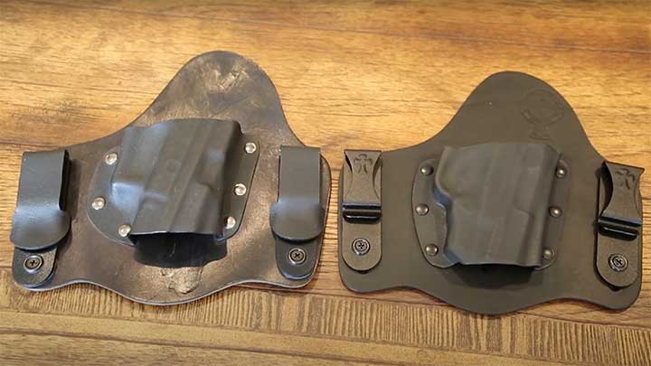 One of the original holsters made by Mark Craighead versus the current production Crossbreed SuperTuck.