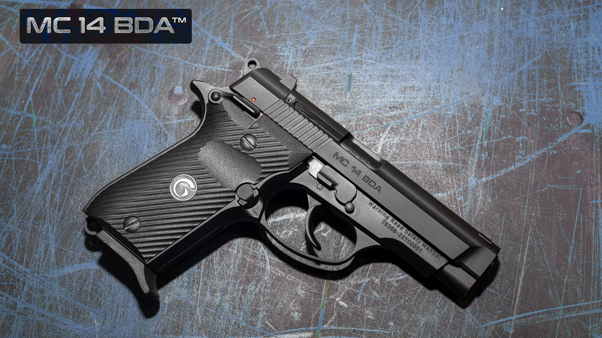 Right side of the EAA Corp. Girsan MC14BDA pistol.