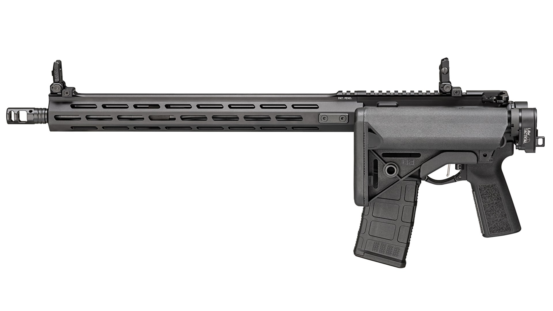 Springfield Armory Saint Victor Folder shown left side with stock folded.