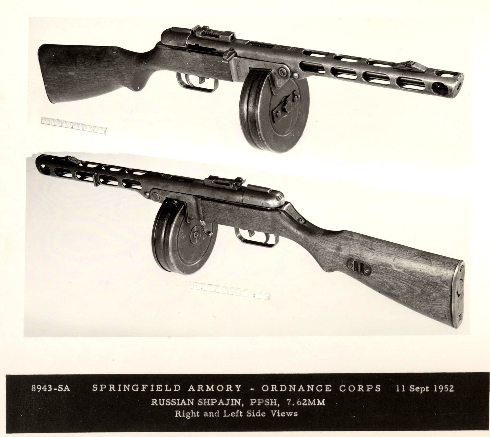 The partisan's best friend, the PPSh-41 SMG equipped with a 71-round drum magazine. The simple PPSh offered tremendous short-range firepower. Springfield Armory
