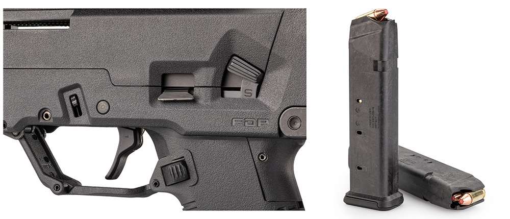 Magpul/ZEV FDP Carbine controls and magazine