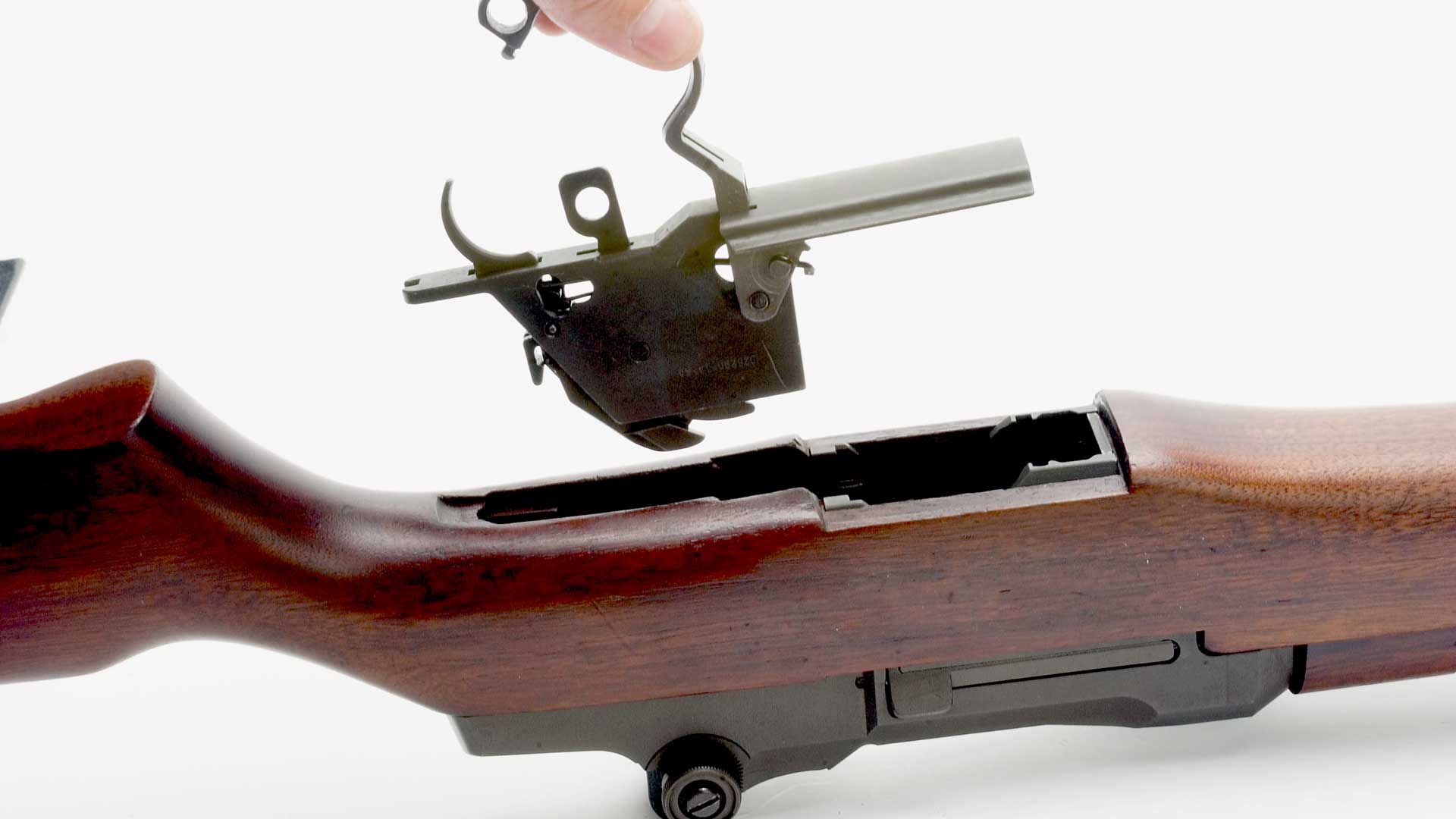 upside down rifle parts gun hand removal
