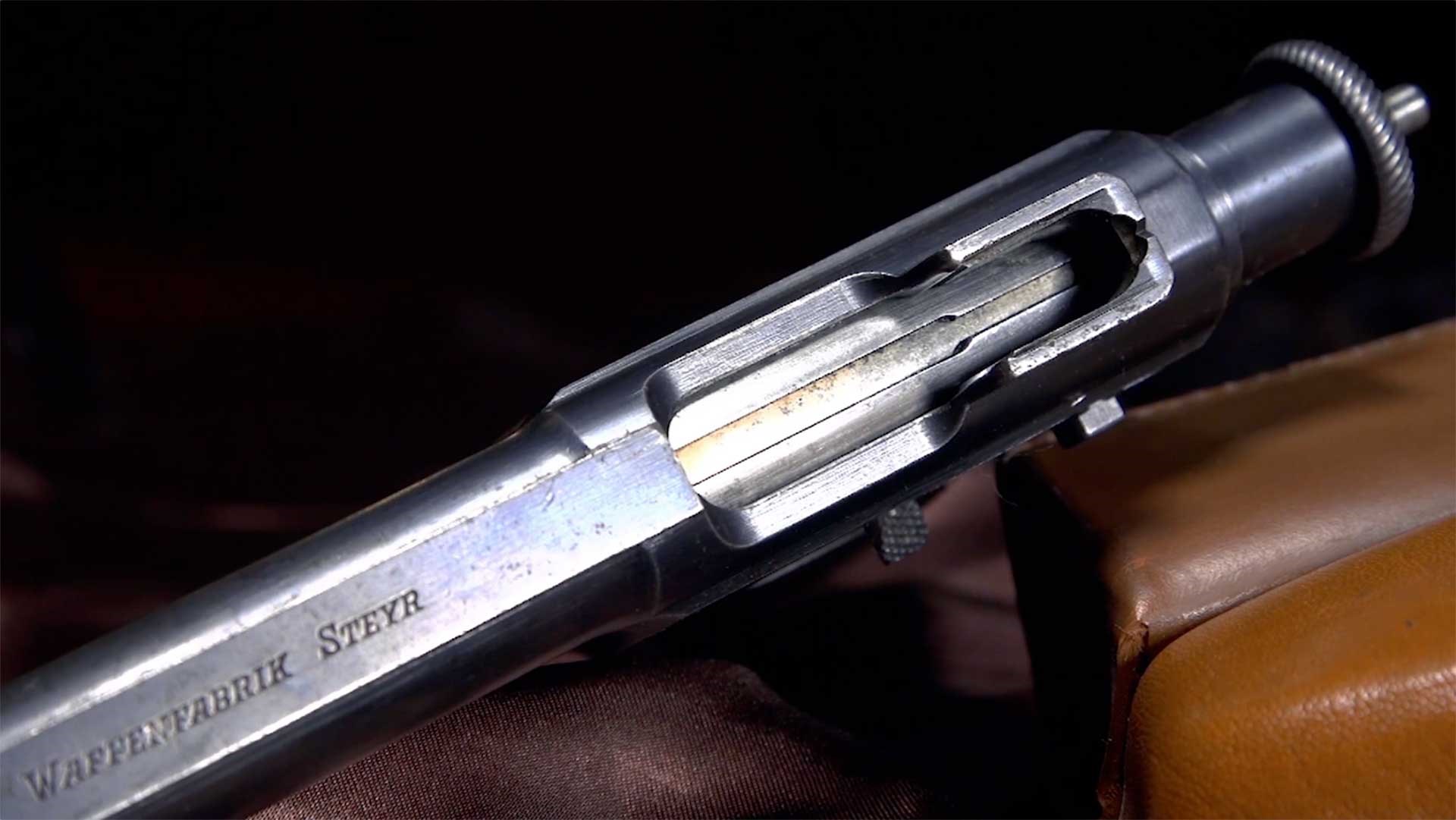 Top view of the M1907 Roth-Steyr pistol.