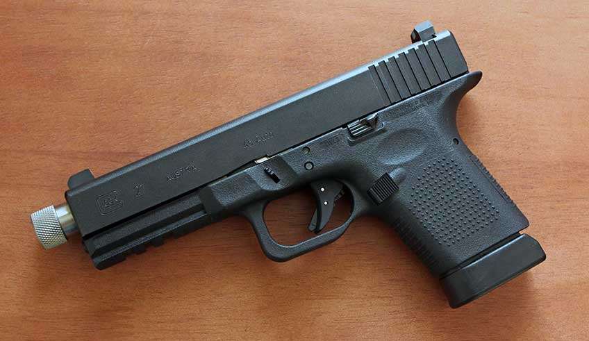 left side semi-automatic handgun pistol