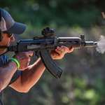 flame shooting out of rifle