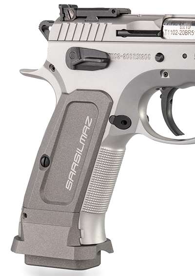 K12 Sport&#x27;s gunmetal-gray aluminum stock panels