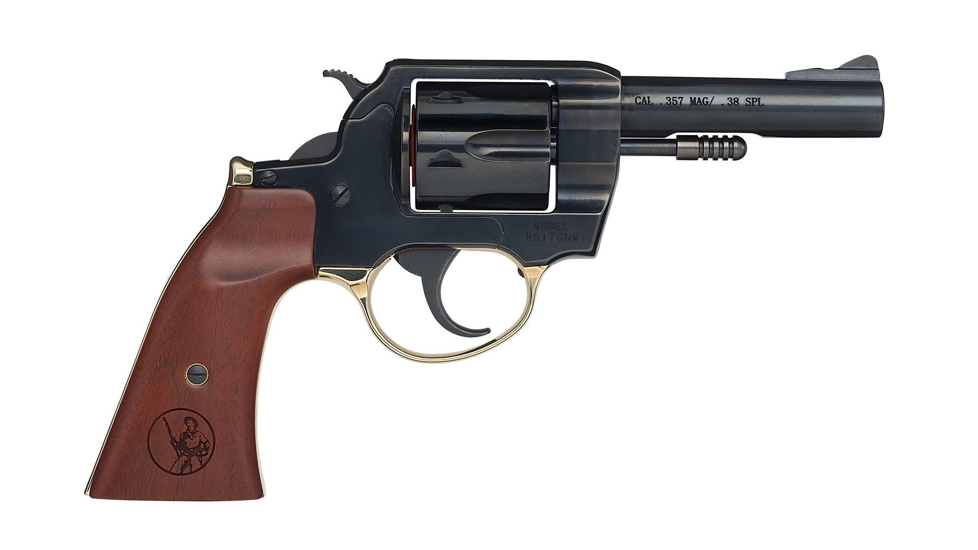 Right side of the Henry Big boy revolver shown with the square-butt design.