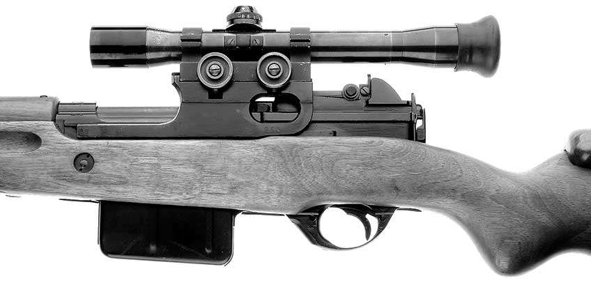 With a 4X OIP Belgian-made riflescope, the FN-49 was also used as sniper rifle by Belgium, the Belgian Congo and Luxembourg.