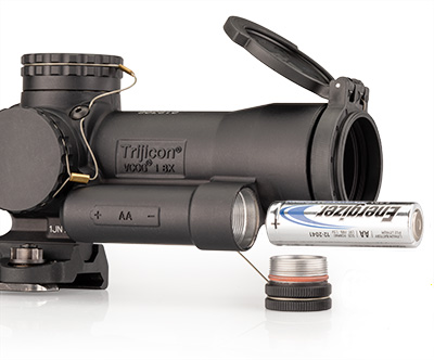 first-focal-plane reticle, lithium AA battery