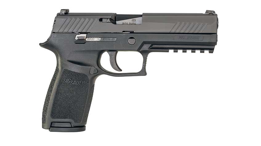 SIG Sauer P320 Full-Size right profile shown on white.