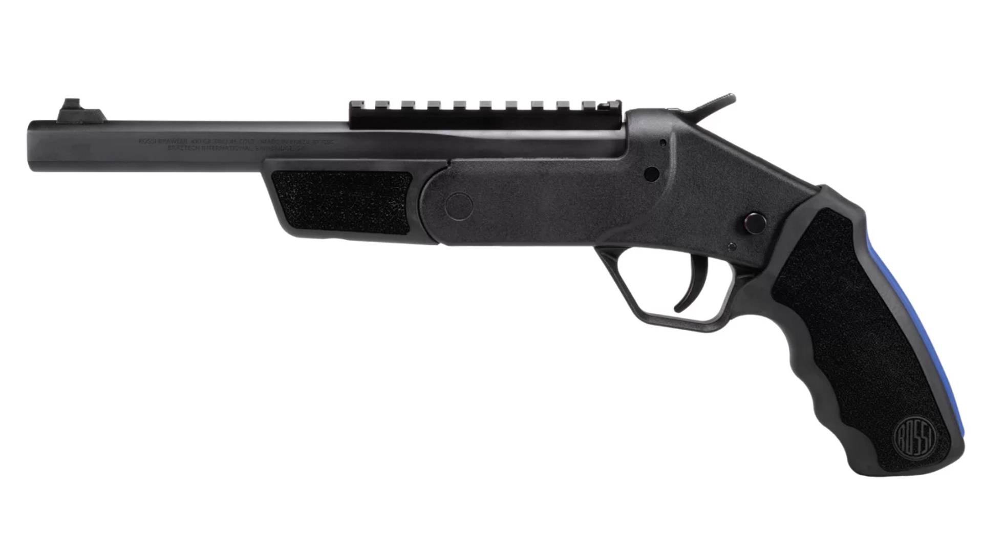 Left side of the all-black Rossi Brawler pistol.