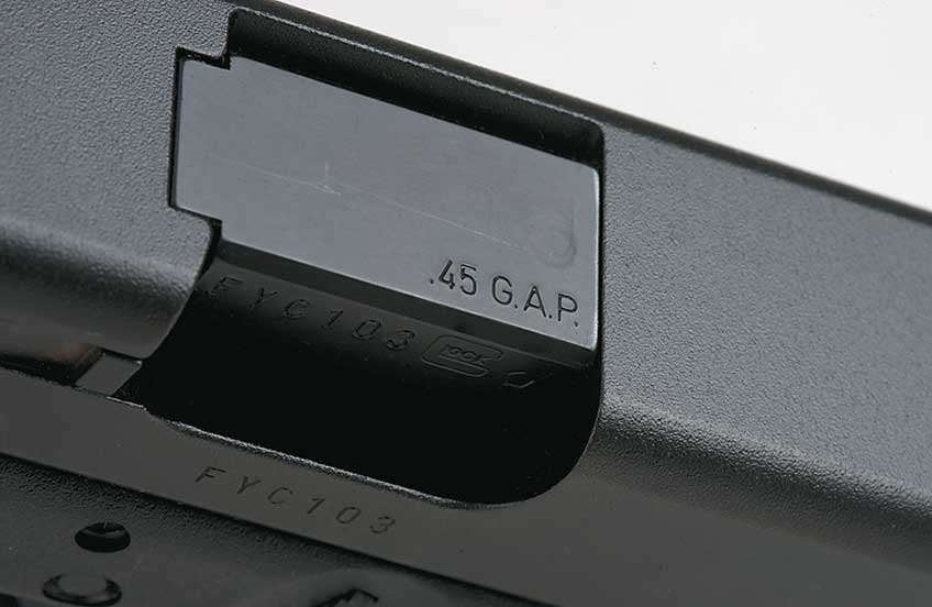 The .45 GAP rollmark may take some getting used to, given that we&#x27;re used to seeing 9 mm on guns this size.