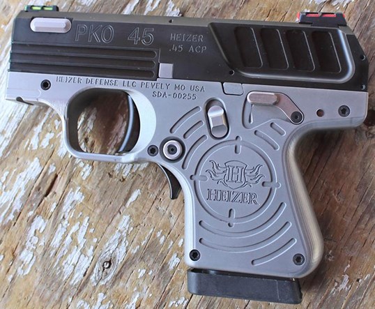 Heizer Defense PKO-45 Semi-Automatic Pistol .45 ACP 5&7 Round Magazine 2.7  Barrel Jet Black - 11253652