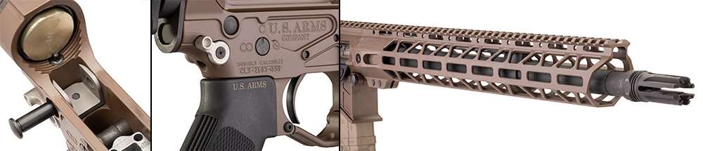 Cam-Lock system, 15" free-floating handguard