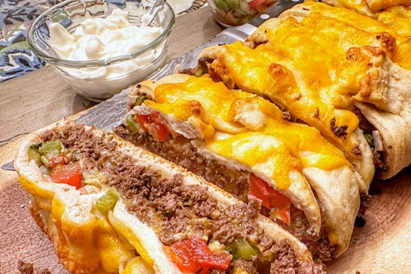 Recipe: Braided Venison Taco Calzone