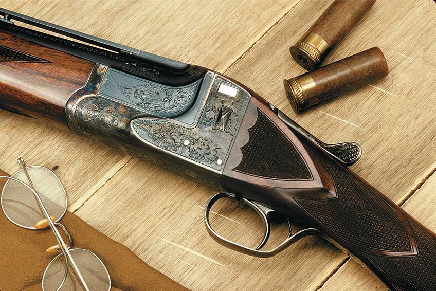 A 1920s-era K Grade, while not nearly as elaborate as the M Grade, was nonetheless a beautiful shotgun. None of the Fox singles examined by the author bear patent markings.