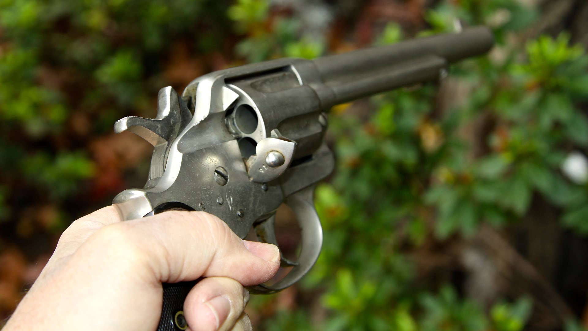 Prior to the advent of the S&W Hand Ejector double actions, the one-cartridge-at-a-time loading gate method was in vogue, as seen here on this Colt Model 1878 double-action revolver.