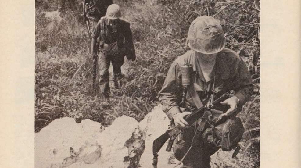 G.I. with M16 in vietnam
