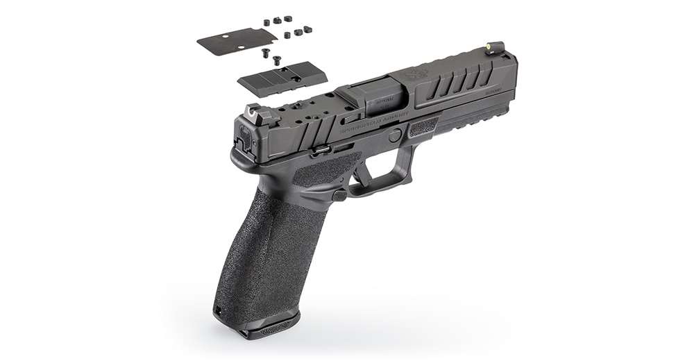 Variable Interface System optic-mounting solution plate pins scres for mounting red-dot on Springfield Armory black echelon pistol 9 mm