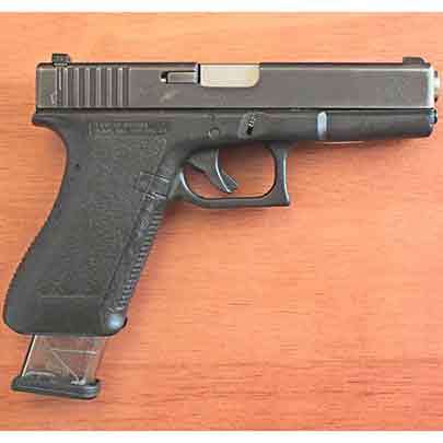 The 9 mm converted Glock G22 Gen 2 reassembled.