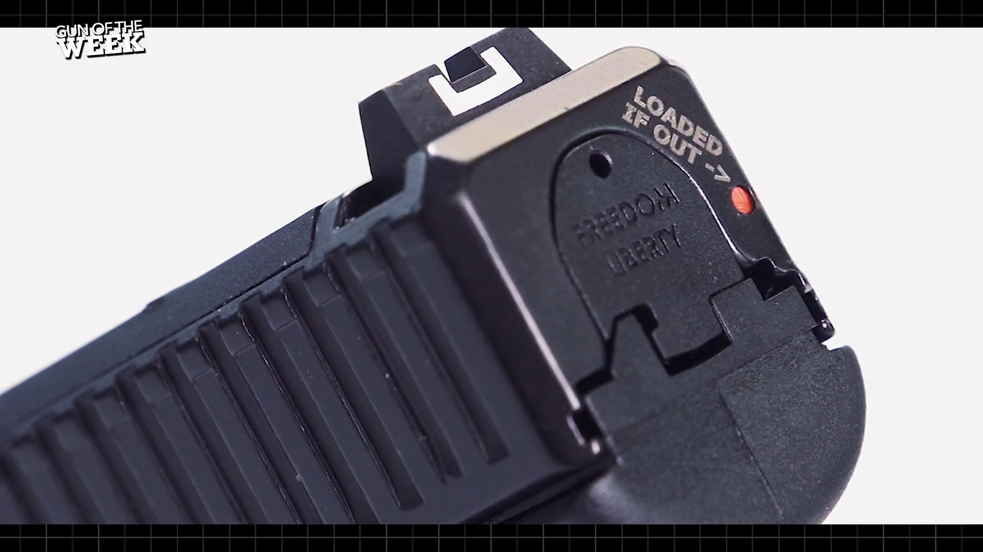 rear view of FMK 9C1-G3 Elite slide marking detail gun pistol