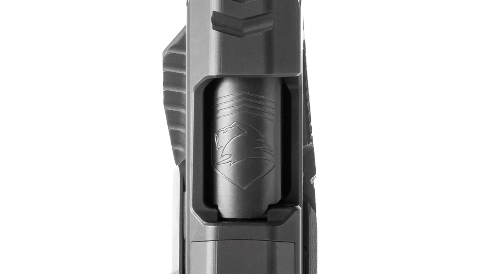 Top of the barrel hood and ejection port of the Lionheart Vulcan 9.