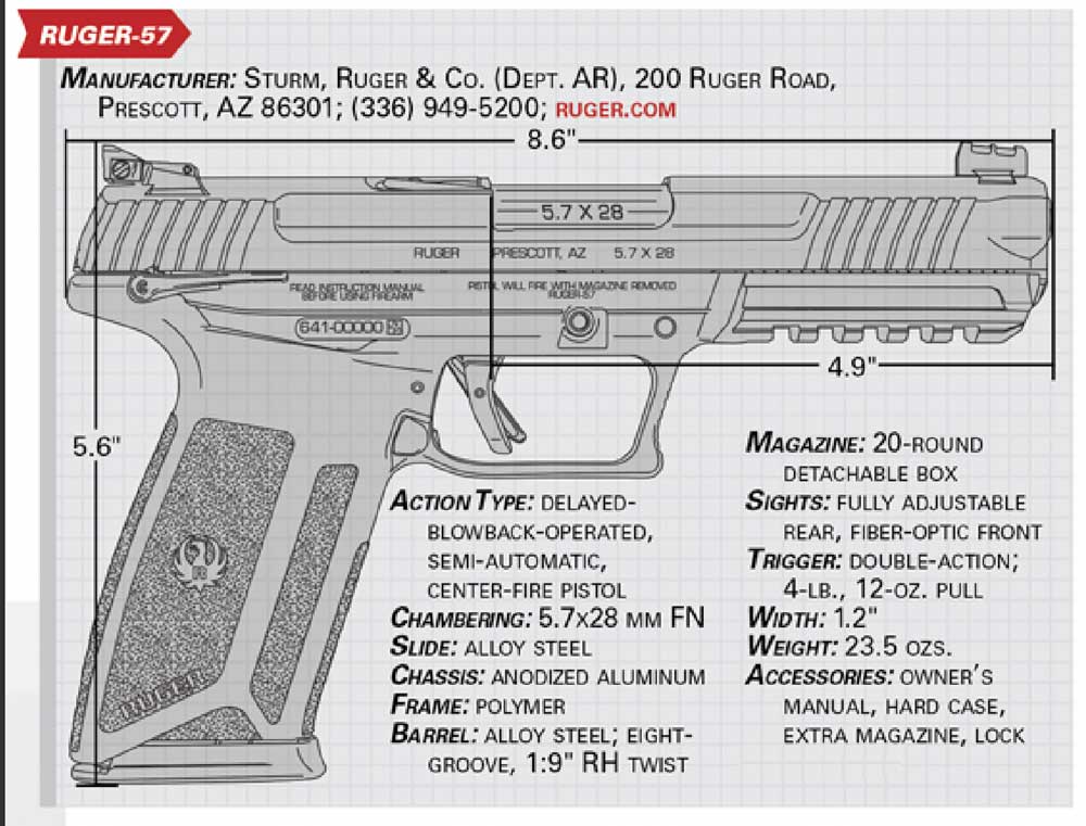 specification box table gun handgun pistol right side drawing schematic