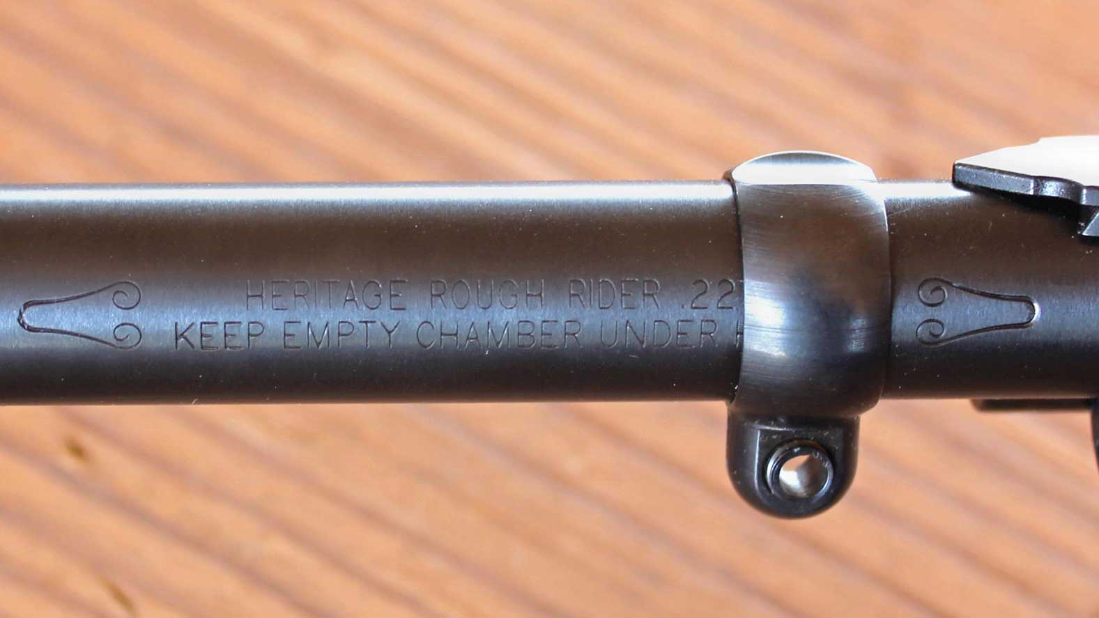 The front swivel band connected to the barrel.