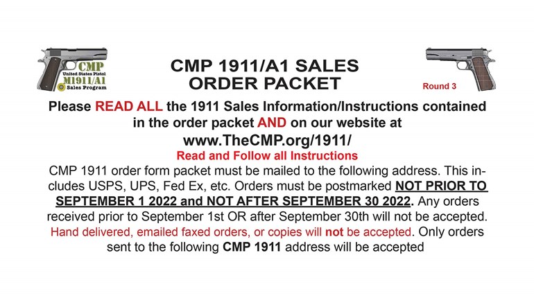 CMP Opens Round Three Of M1911 Pistol Sales | An Official Journal Of The NRA