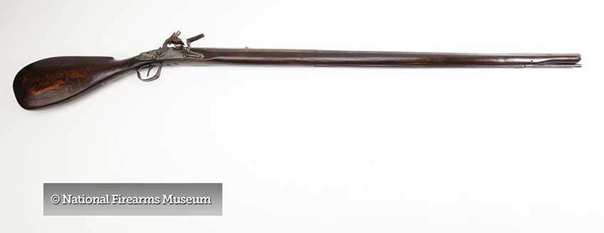 This rare Thomas Matson circa-1650 doglock, with rifled barrel, is one of the first guns to be produced in America. This firearm served English colonists near Boston and was probably used to defend fortifications.