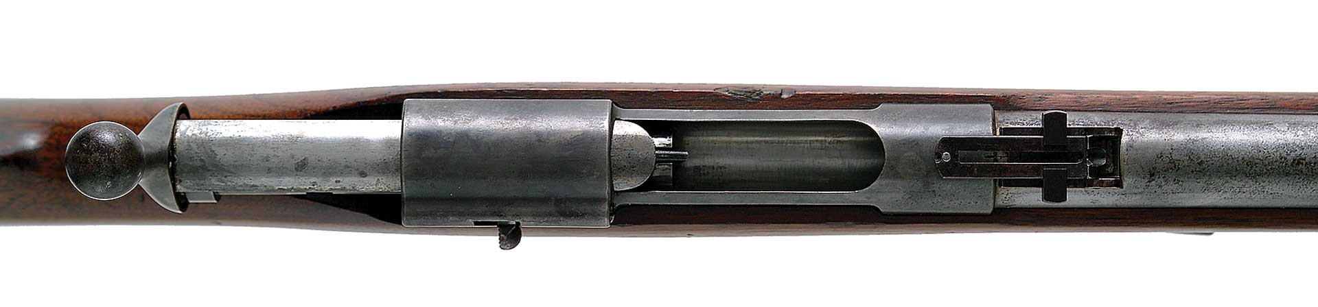 bolt-action ward-burton reeiver rifle gun historical action open