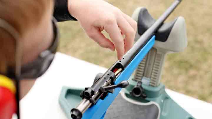 The load assist ramps on the Keystone Sporting Arms Crickett and Chipmunk and the Savage Rascal (pictured) help guide a cartridge into the chamber.