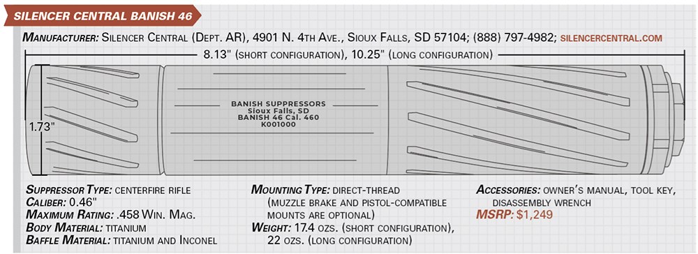 Silencer Central Banish 46 specs