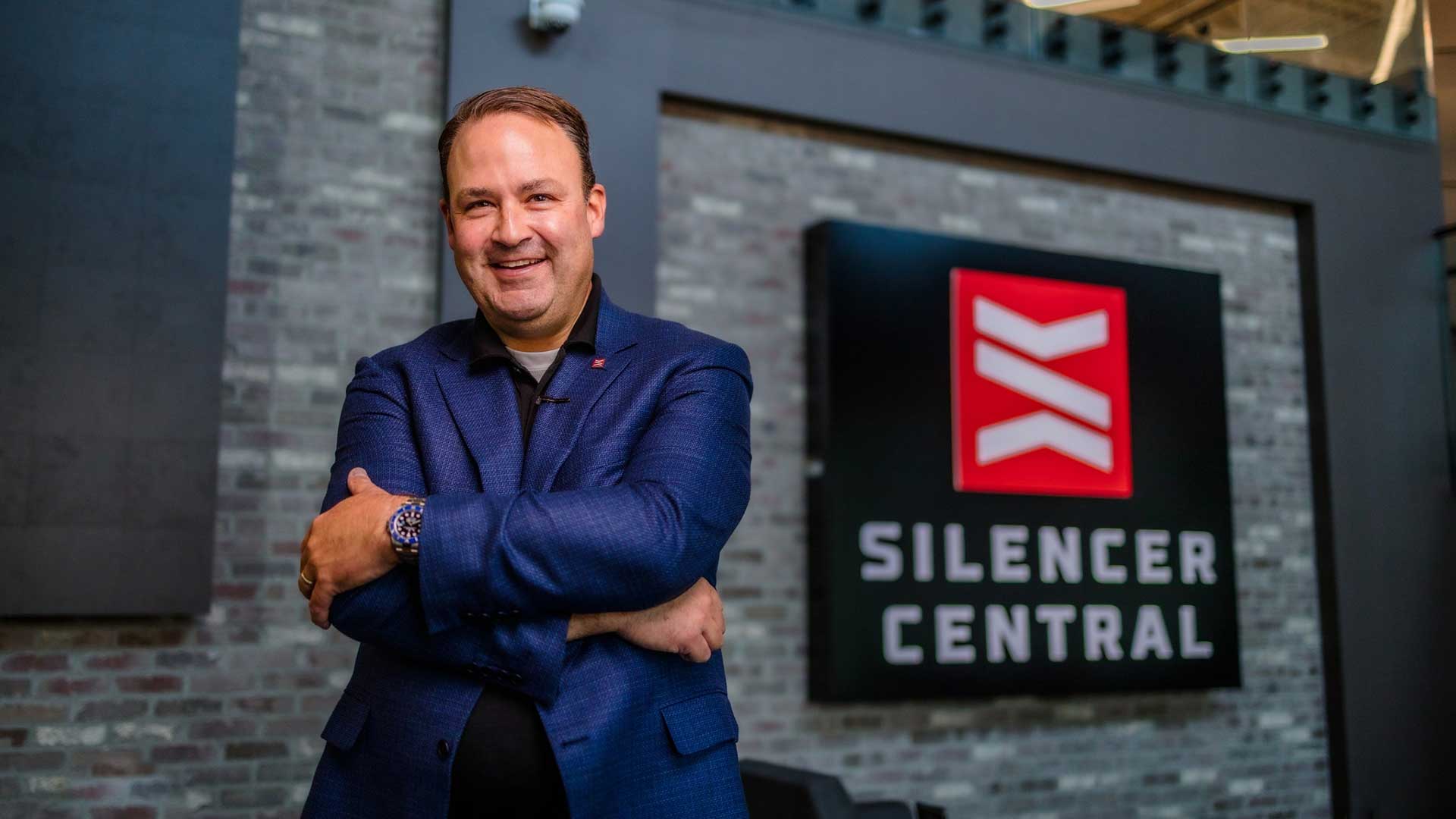 Brandon Maddox pictured inside the Silencer Central headquarters in Sioux Falls, South Dakota.