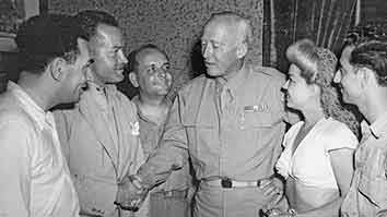 Bob Hope with Group Meets Patton 