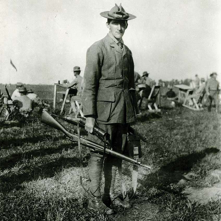 A prominent target shooter in his day, Maj. K.K.V. Kasey used a National Match ’03. His was equipped with a reversed safety and O’Hare front and rear sight covers.