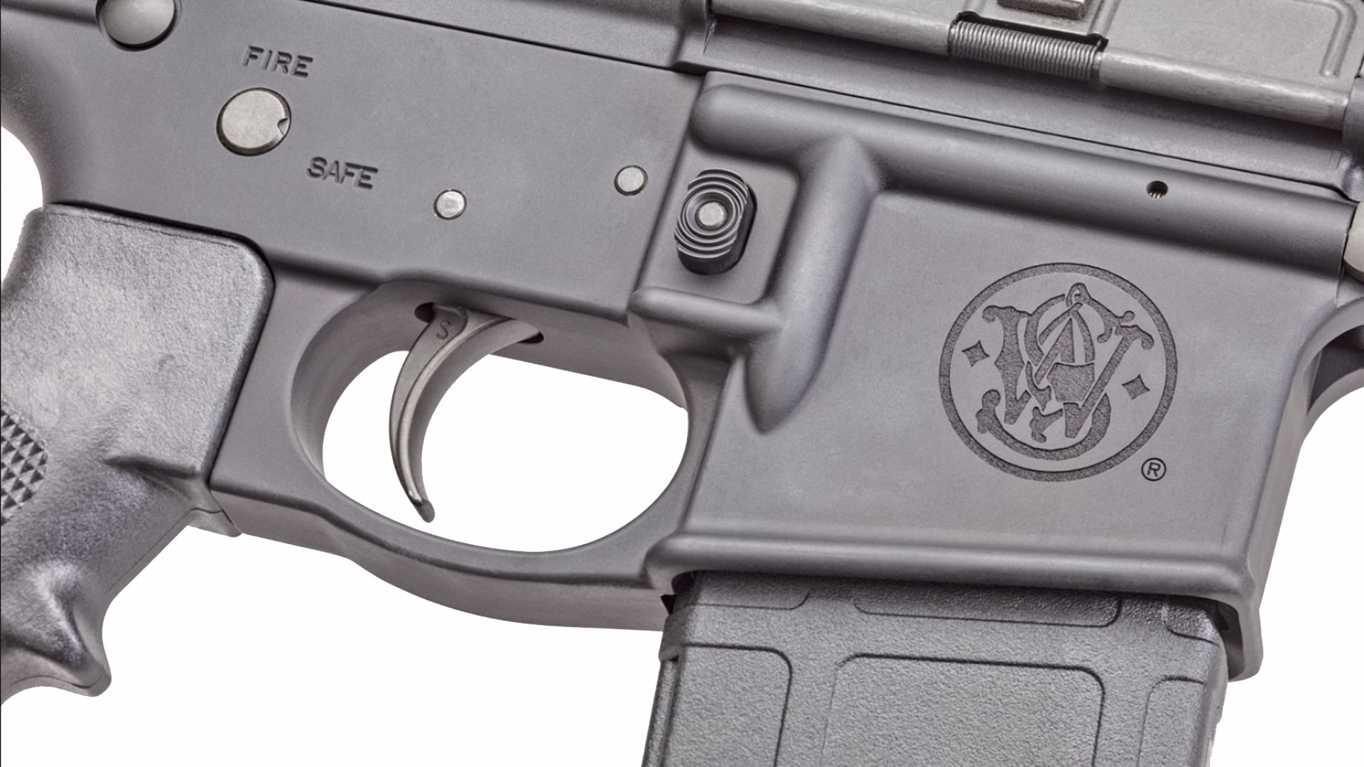 Right side of the M&P15 Sport III rifle receiver.