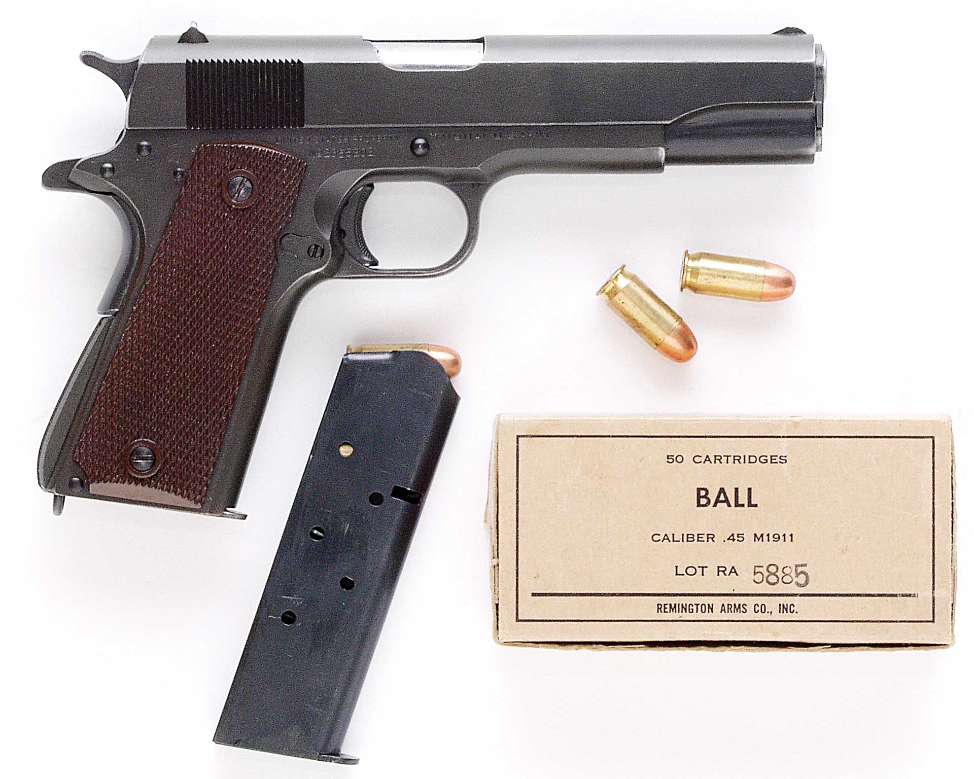 right side handgun pistol 1911 magazine ammunition box