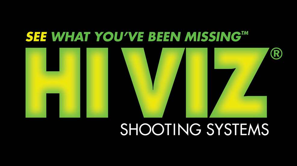HiViz Shooting Systems logo green yellow on black text on image