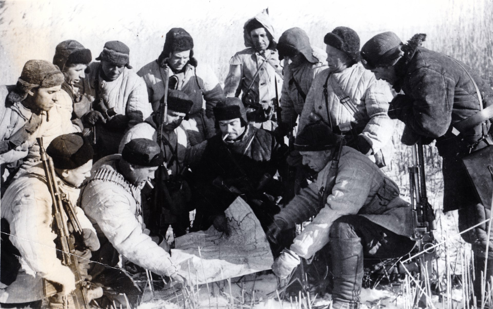 This partisan group appears to be made up of a more uniform Red Army unit. Note the Czech ZB26 LMGs (7.92x57 mm). NARA