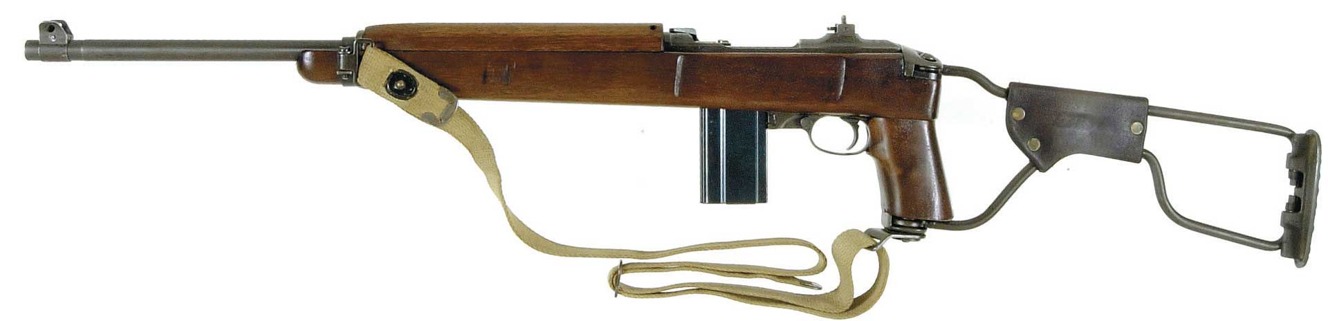 left side M1 carbine gun rifle wood metal sling