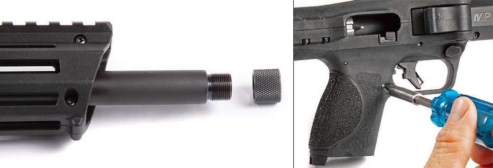 threaded muzzle, magazine release