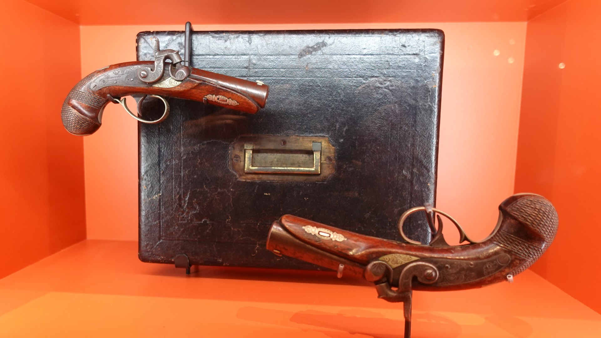 deringer pistols on display at cody firearms museum
